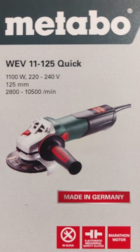 Metabo wev 125 - 11-125, quick