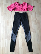 Adidas Stella McCartney crop bolero top S+ Leggings tights wabenmuster + Netz XS