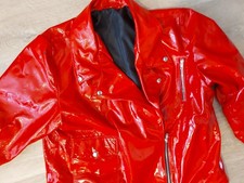 lack jacke damen in rot, neu