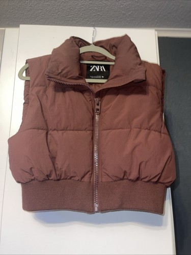 Zara puffer weste - zara, braun