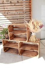 3 Stück neue Obstkisten Regalkisten Weinkisten 50 x 40 x 30cm mit Ablagefach