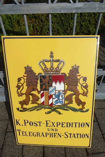 Emailleschild post - emailleschild, k.post