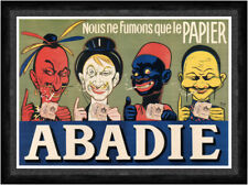 Abadie Cigarette papers 1904 Eugene Oge Raucher Kunstdruck Faks_Werbung 963