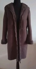 Neuwertiger Cinque Mantel 38  Velourslederimitat Kunstfellfutter Braun Ciscalla