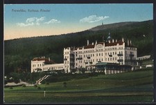 Ansichtskarte Freiwaldau, Kurhaus Altvater mit Anlage und Umgebung 