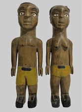 Paar Ewe Püppchen, Holz mit Farbe, Togo, Colon