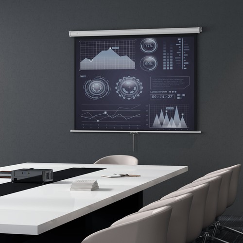 Homcom beamer leinwand - beamer,