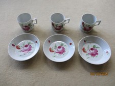 Porzellan Ilmenau um 1790 Selten 1.Wahl  Alt Antik 3 X Tasse +Untertasse Empire