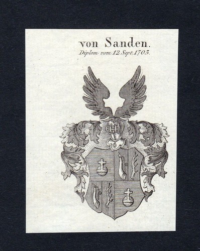 1820 sanden wappen - ca., adel