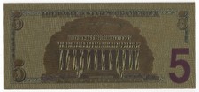 USA 5 DOLLAR - GOLD BANKNOTE - MIT GOLD & FARBE VEREDELT - 24 KARAT VERGOLDET