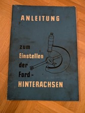 Ford Anleitung Zum Einstellen Der Ford-Hinterachsen Taunus Thunderbird Lincoln 