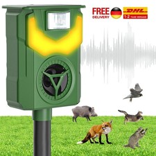 Solar Katzenschreck Marderschreck Ultraschall Tiervertreiber mit Bewegungsmelder