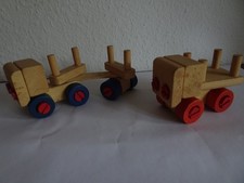 Kinder Spielzeug Holz - Autos LKW Transporter