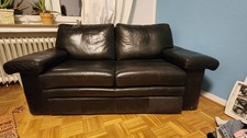 Ledersofa 2-Sitzer Schlafsofa mit Bettkasten