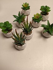 2x  4 Stück Sukkulenten Pflanzen Künstliche Innenräume in Töpfen Mini Faux