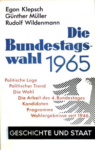 Die bundestagswahl 1965 nr - bundestagswahl, (nr