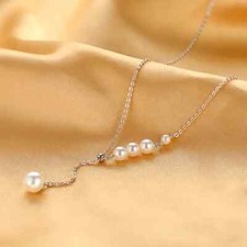 Halskette Y mit Perle Sterling