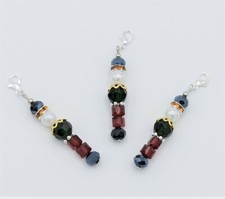 Bastelset 5 x Nussknacker Charme Perlen Anhänger Weihnachten Glücksbringer