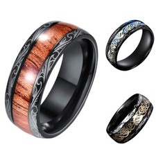 Drachen Maserung Ringe Schwarz