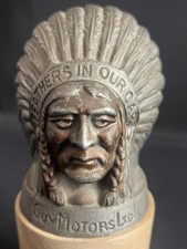 GUY MOTORS INDIAN CHIEF VINTAGE LKW KÜHLERMASKOTTCHEN MOTORHAUBE ORNAMENT ABZEICHEN EMBLEM
