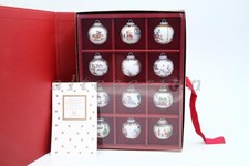 1986-1997 12 Miniatur Weihnachtskugeln Sammel Edition Hutschenreuther Weihnachts