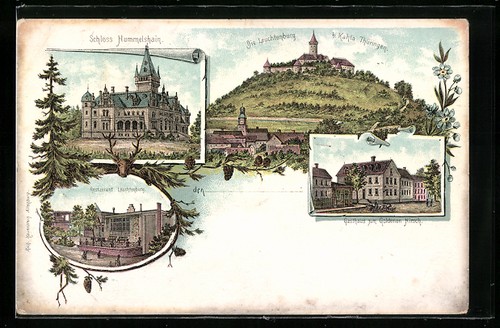 Lithographie kahla gasthaus - lithographie, kahla,