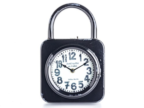 Standuhr gebürstet mit - , griff