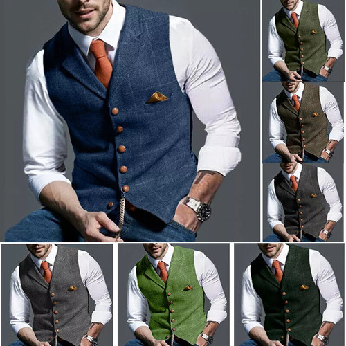 Neue herrenweste herringbone - neue,