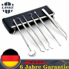 6stk/Set Zahnarzt Instrumente Zahnpflege Zahnsteinentferner Edelstahl mit Box