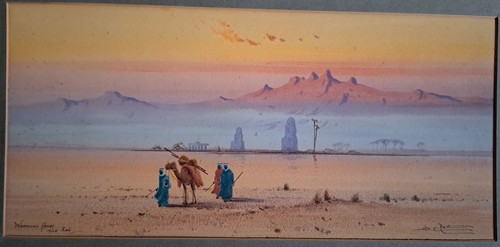 Großes aquarell von - aquarell, theben