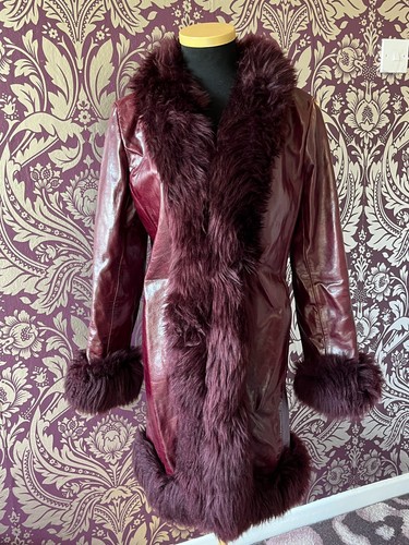 Vintage burgunderrot leder - vintage, &