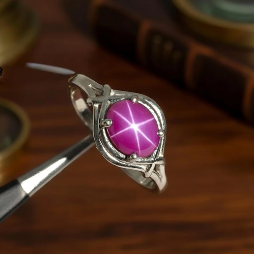 Oval pink lindy star - pink,