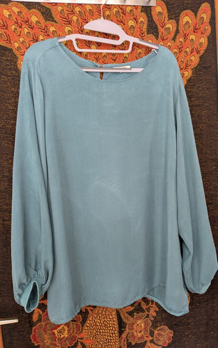 Deerberg blusenshirt petrol - blusenshirt, xl