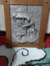 ZINNBILD IM HOLZRAHMEN