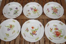 Eschenbach, La Reine, 6 Suppenteller, handbemalt, sign: Bundesmann, München 97