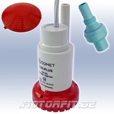 Comet Tauchpumpe LUX PLUS 12V + Rückschlagventil & Sieb Trinkwasserpumpe Pumpe