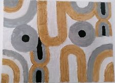 Original Leinwand mit Strukturpaste 80x60cm Acryl Gold, Schwarz, Silber, Weiss