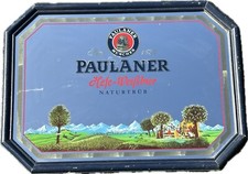 Paulaner Hefe- Weibier Naturtrüb 1970'S Spiegel Werbeschild 65x46cm