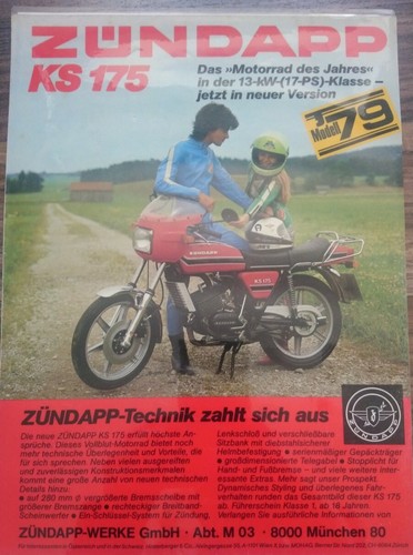 Zündapp 175 werbung 1979 - 175,