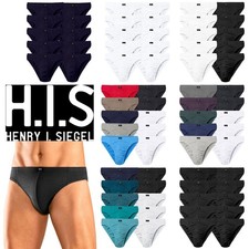 HIS 10er Pack Herren Slips Unterhosen Hipster schwarz weiß bunt Minislip H.I.S