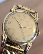 Junghans Vintage Herrenuhr – Handaufzug 32 mm vergoldet funktionsfähig gebraucht