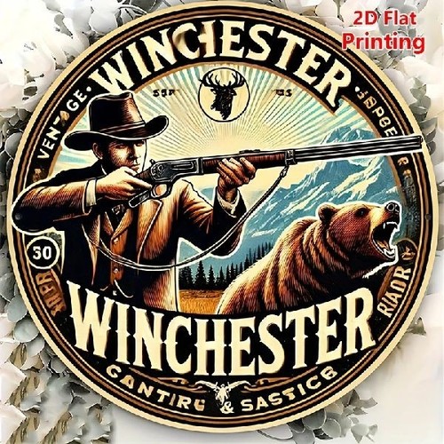 Blechschild rund winchester - blechschild,