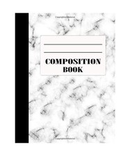 Composition Book: Black and White Marble Wedding Style Composition Book Wide Rul
