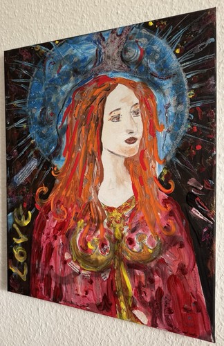 Frauenportrait acryl - frauenportrait,