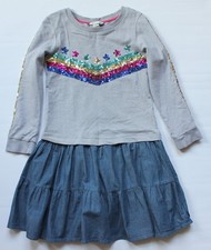 Kleid von Monsoon Gr. 134 140 (9-10 Jahre) Regenbogen Pailletten