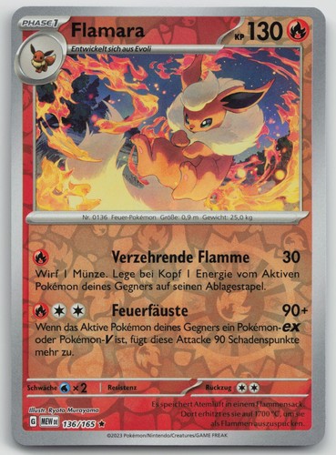 Flamara 136 165 reverse holo - reverse,