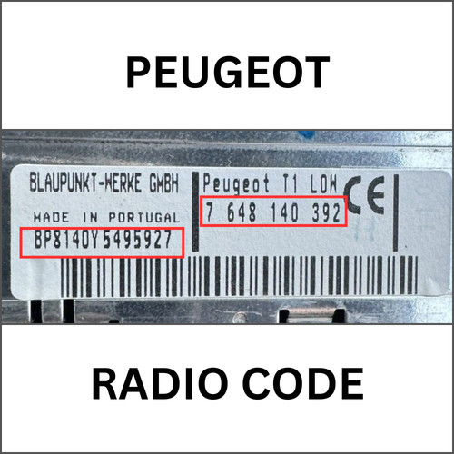 Peugeot radio code pin - peugeot,