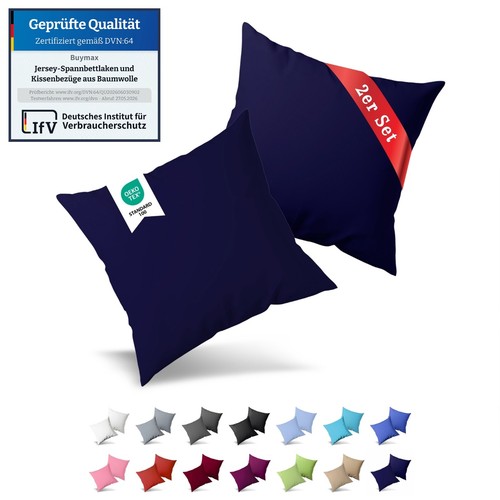 2er pack jersey kissenbezug - pack,