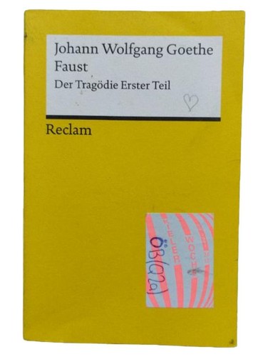 Goethe faust tragödie erster - goethe,