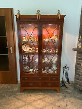 Vitrinenschrank Kirschbaum  inkl. Beleuchtung (OHNE INHALT)